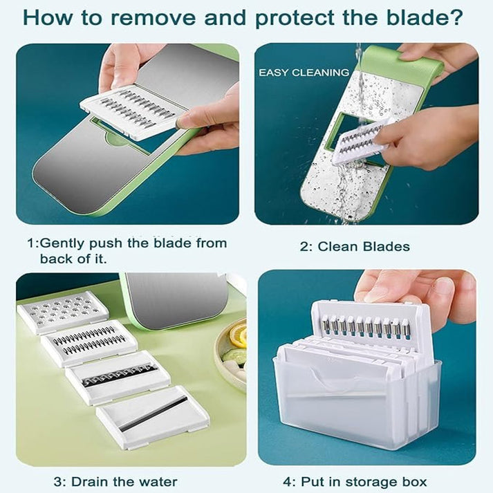 5 IN 1 Stainless Steel Vegetable Slicer Cutter